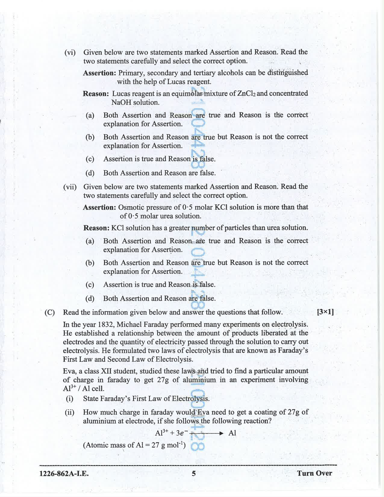 ISC 2026 Chemistry Improvement Examination Question Paper for Class 12 — page 5