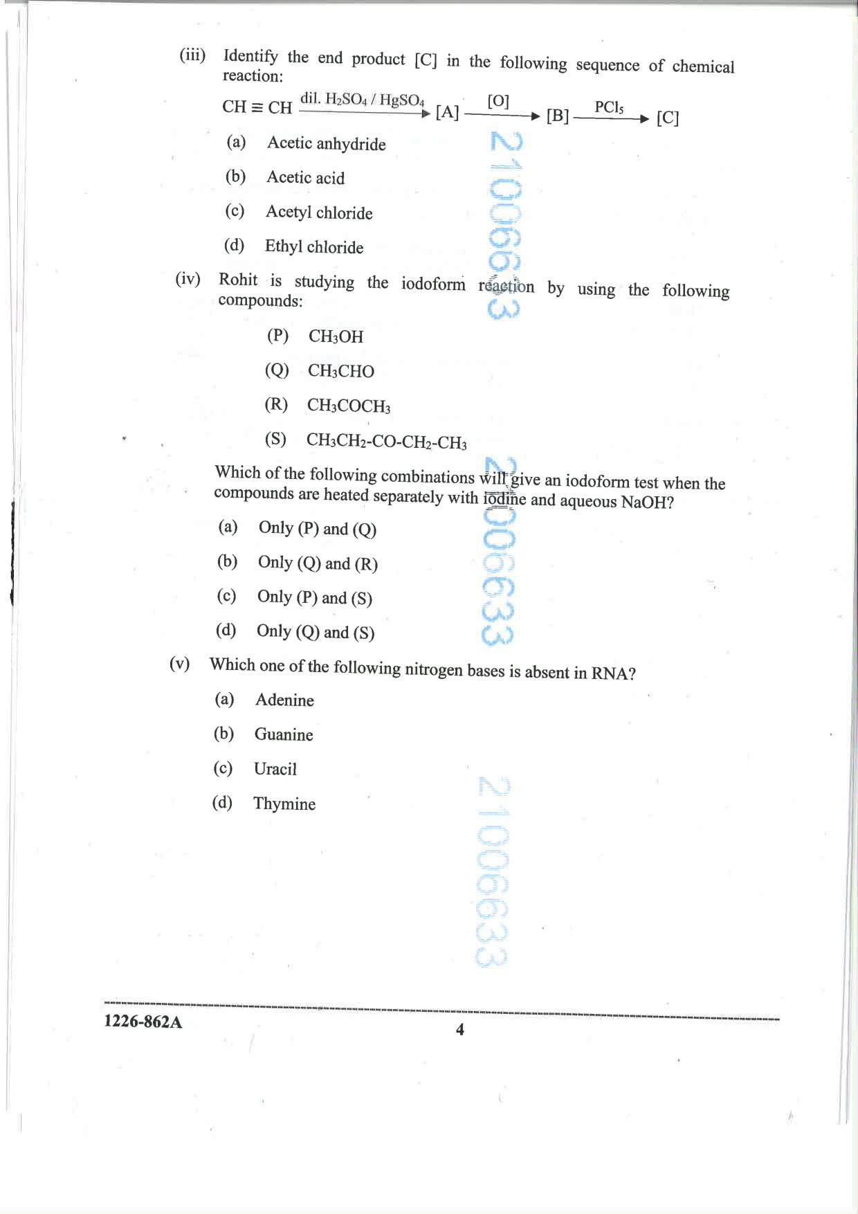 ISC 2026 Chemistry Question Paper for Class 12 — page 4