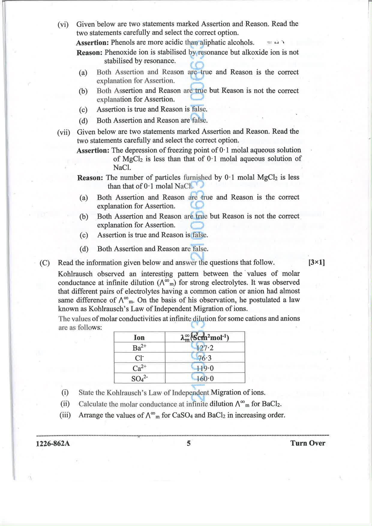 ISC 2026 Chemistry Question Paper for Class 12 — page 5