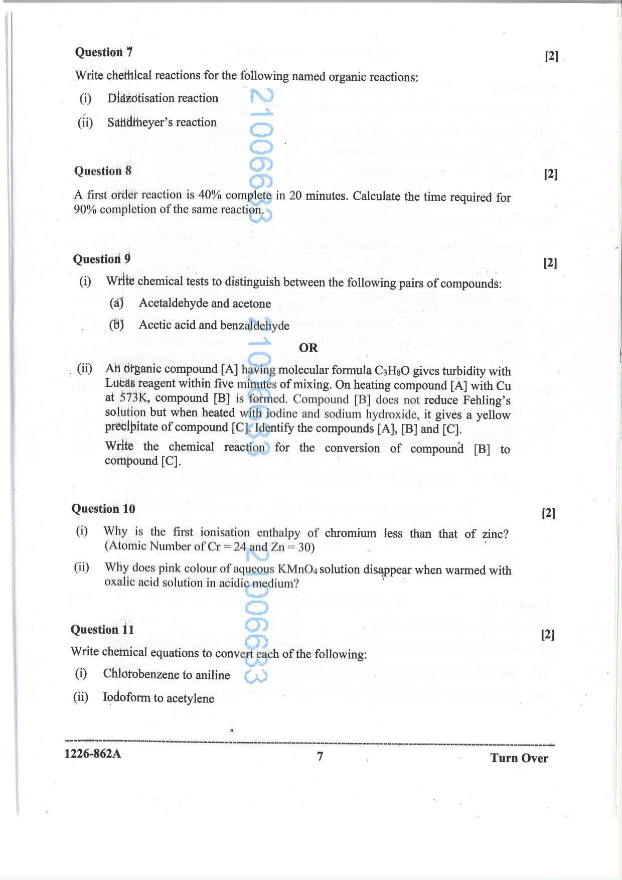 ISC 2026 Chemistry Question Paper for Class 12 — page 7