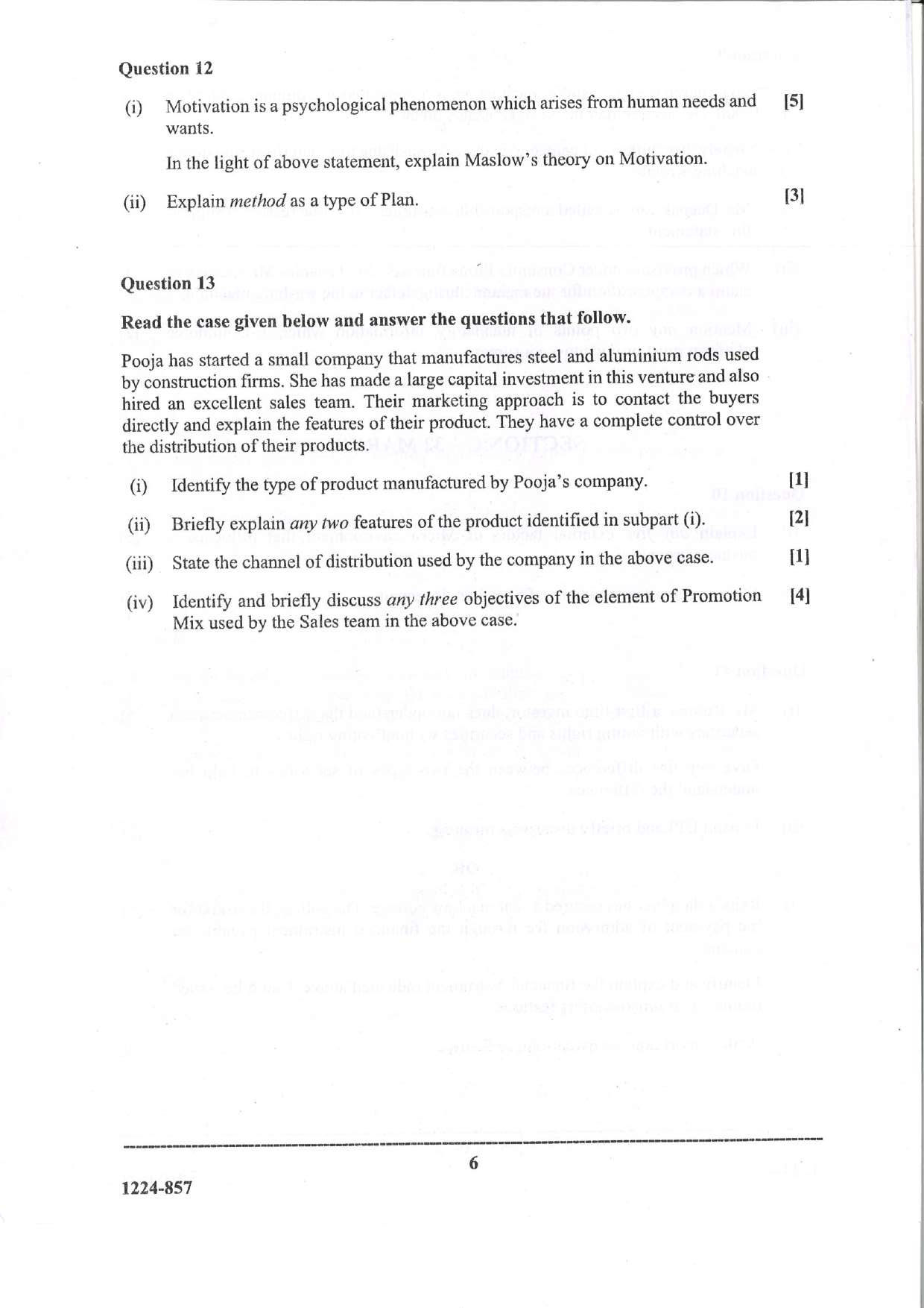 ISC 2024 Commerce Question Paper for Class 12 — page 6