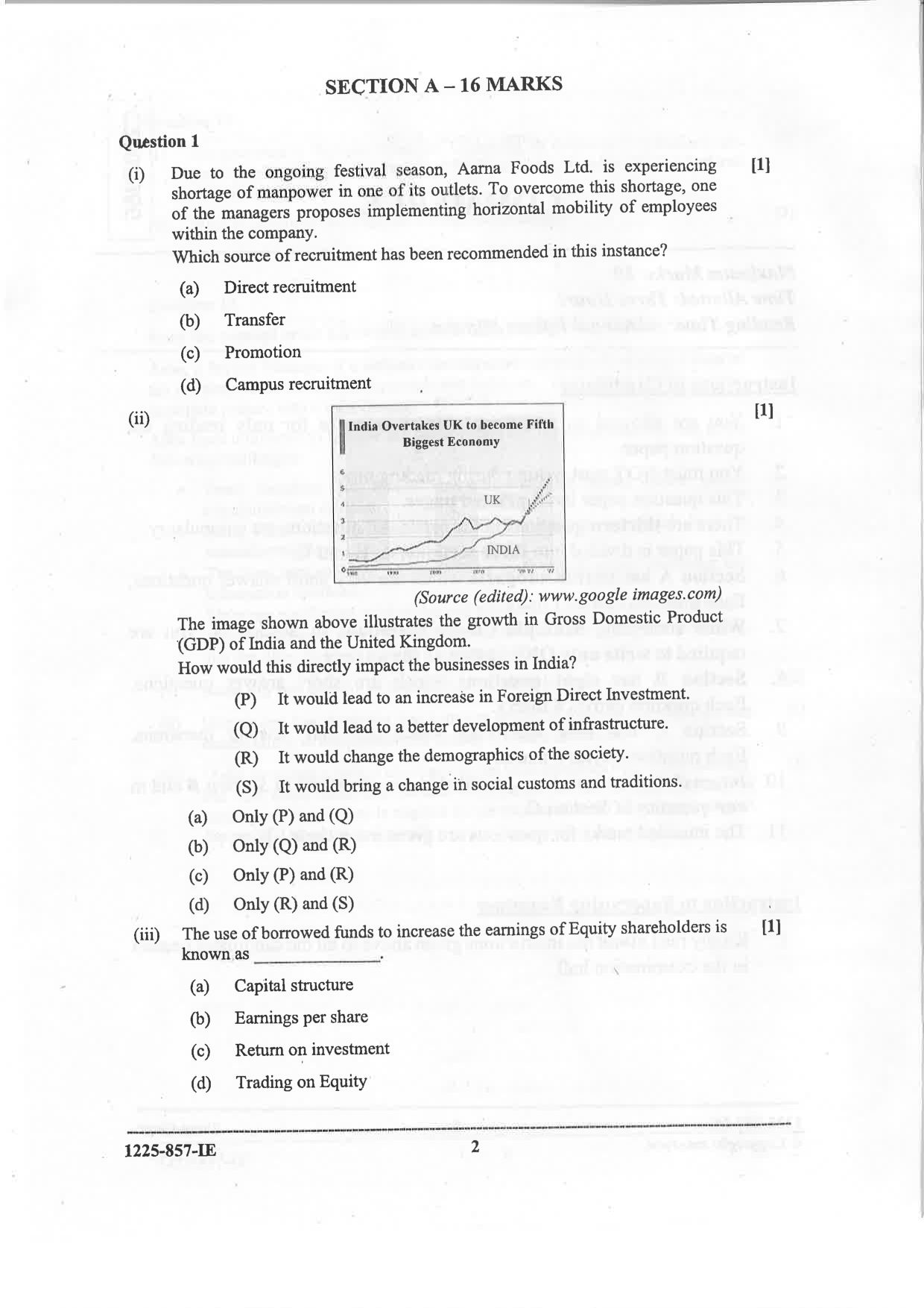 ISC 2025 Commerce Improvement Examination Question Paper for Class 12 — page 2