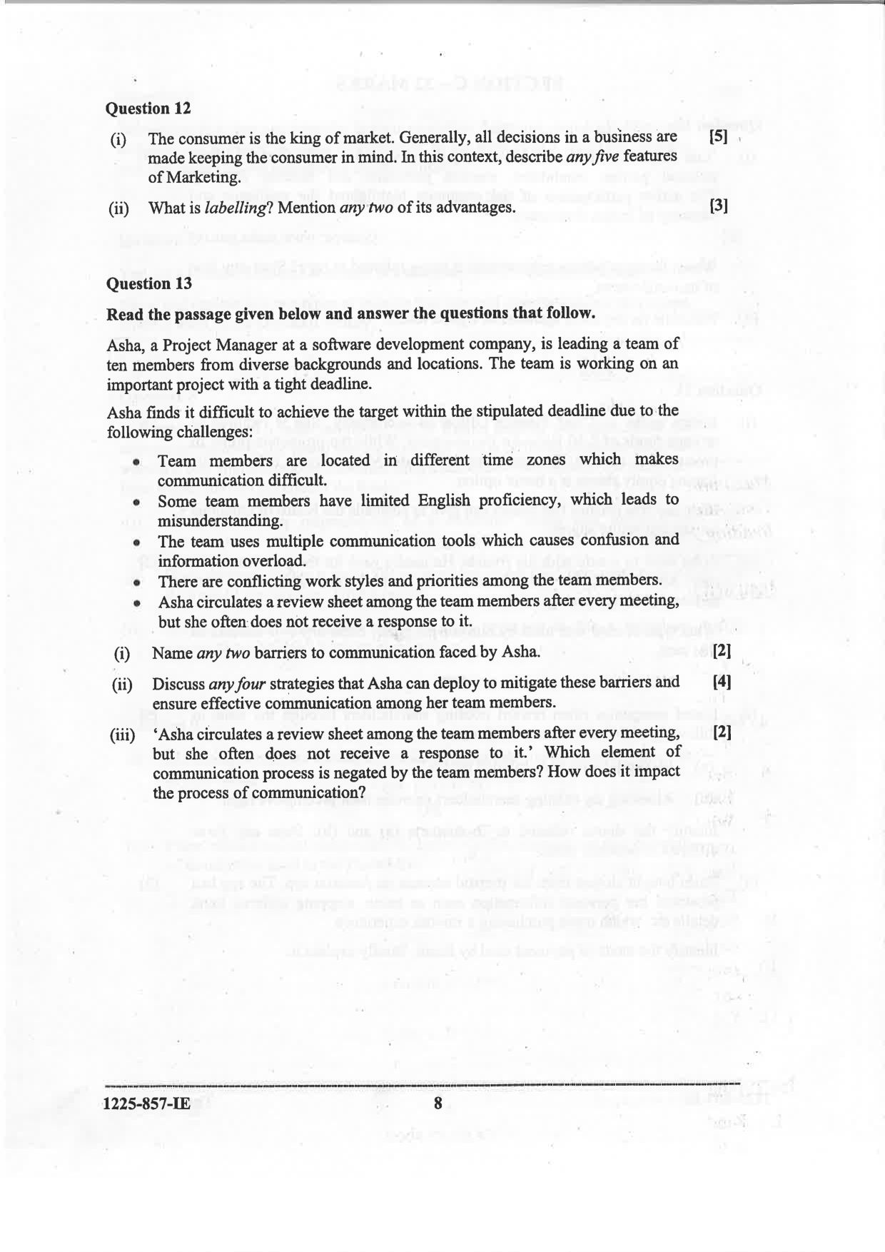 ISC 2025 Commerce Improvement Examination Question Paper for Class 12 — page 8