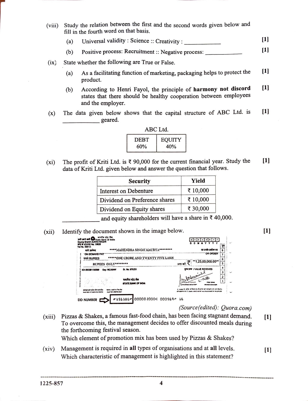 ISC 2025 Commerce Question Paper for Class 12 — page 4