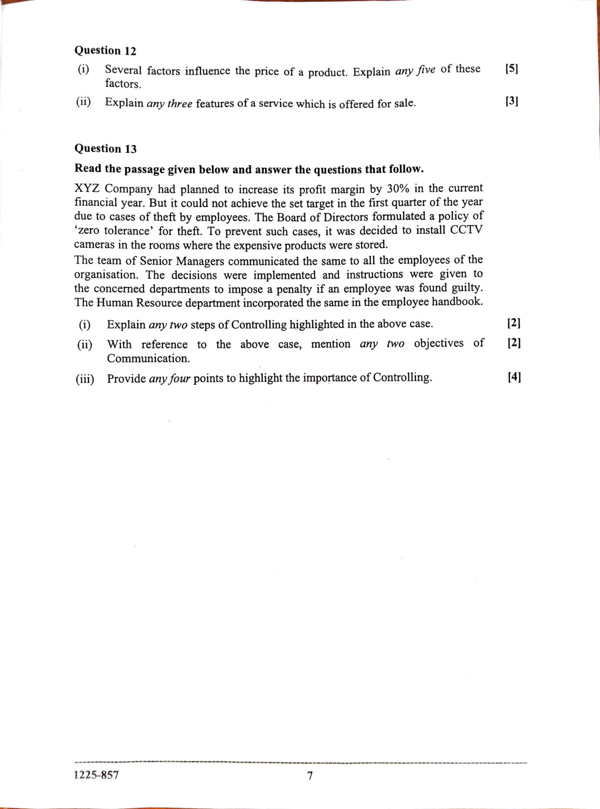 ISC 2025 Commerce Question Paper for Class 12 — page 7