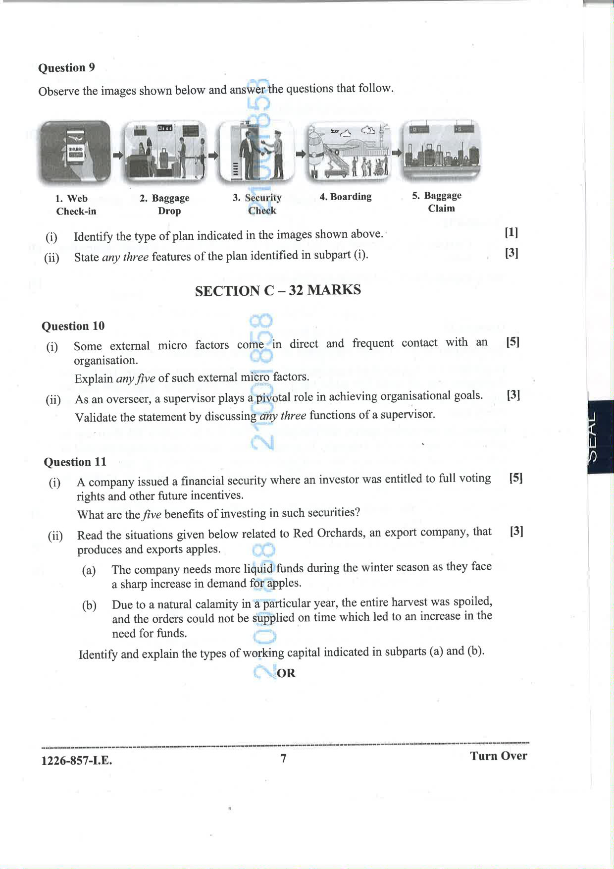 ISC 2026 Commerce Improvement Examination Question Paper for Class 12 — page 7