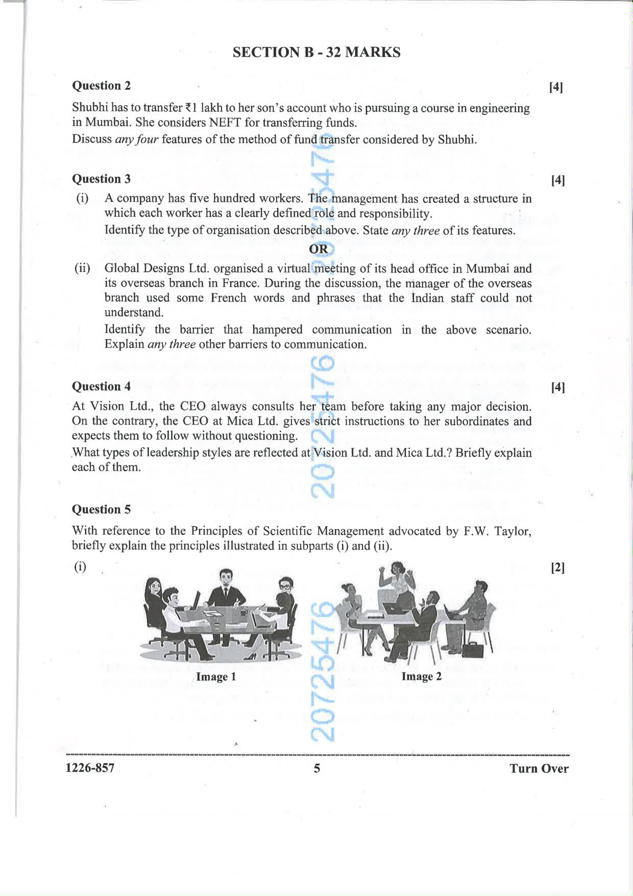 ISC 2026 Commerce Question Paper for Class 12 — page 5