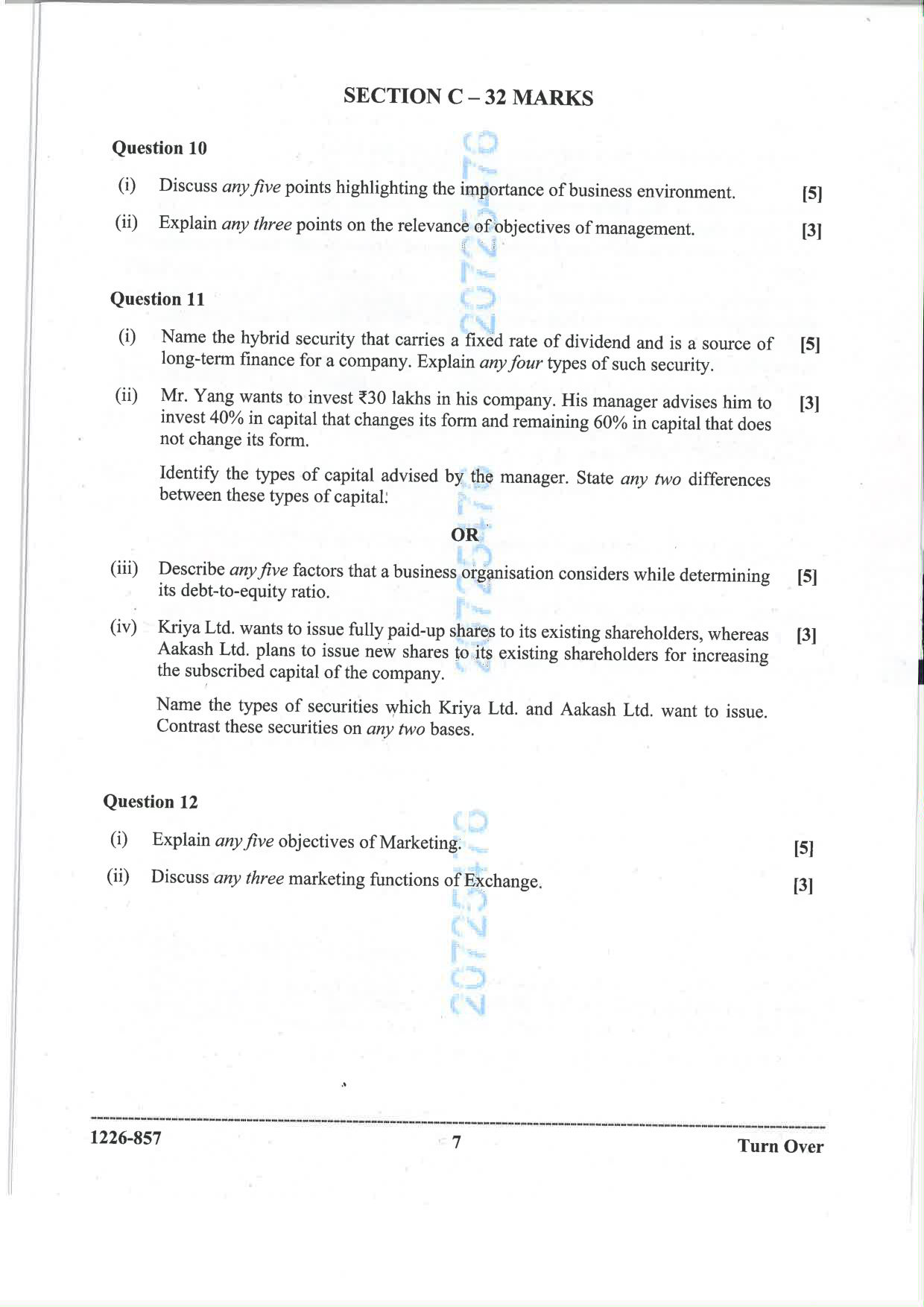 ISC 2026 Commerce Question Paper for Class 12 — page 7