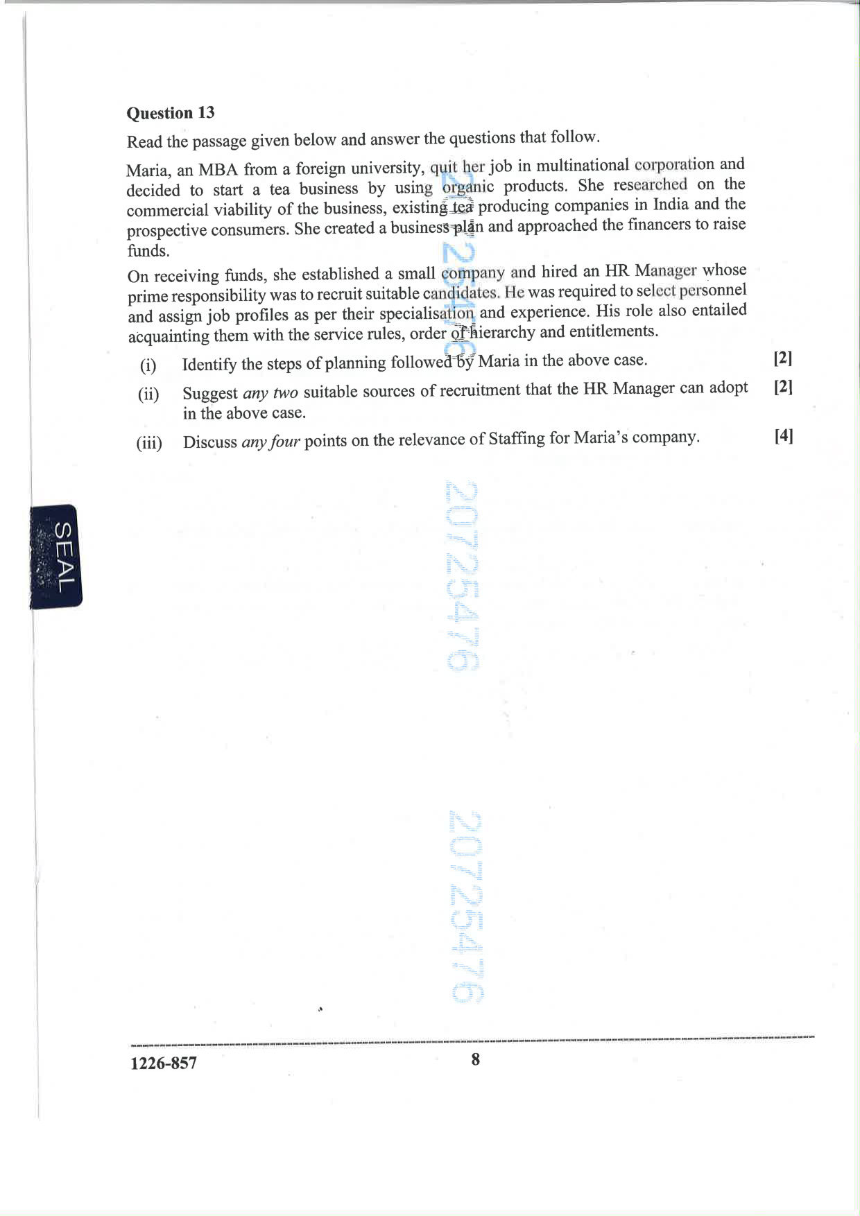 ISC 2026 Commerce Question Paper for Class 12 — page 8
