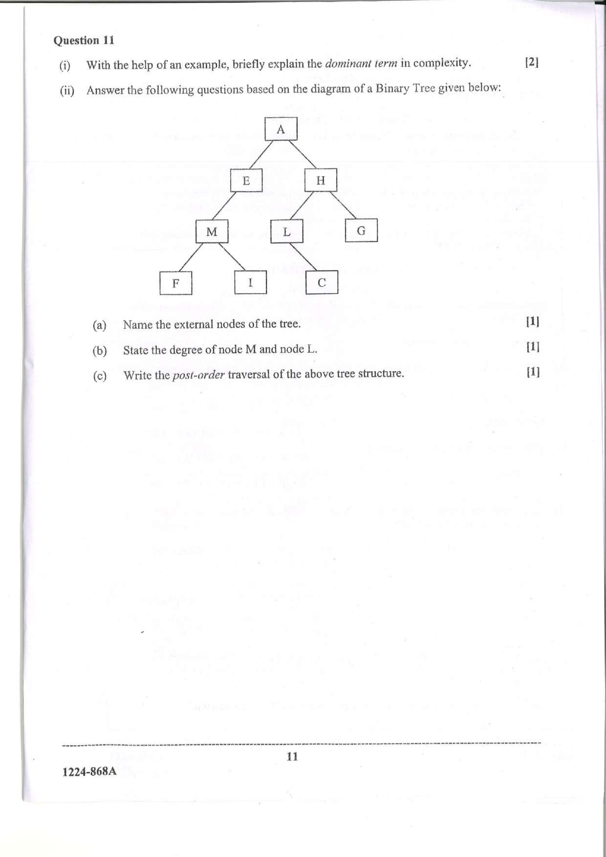 ISC 2024 Computer Science Question Paper for Class 12 — page 11