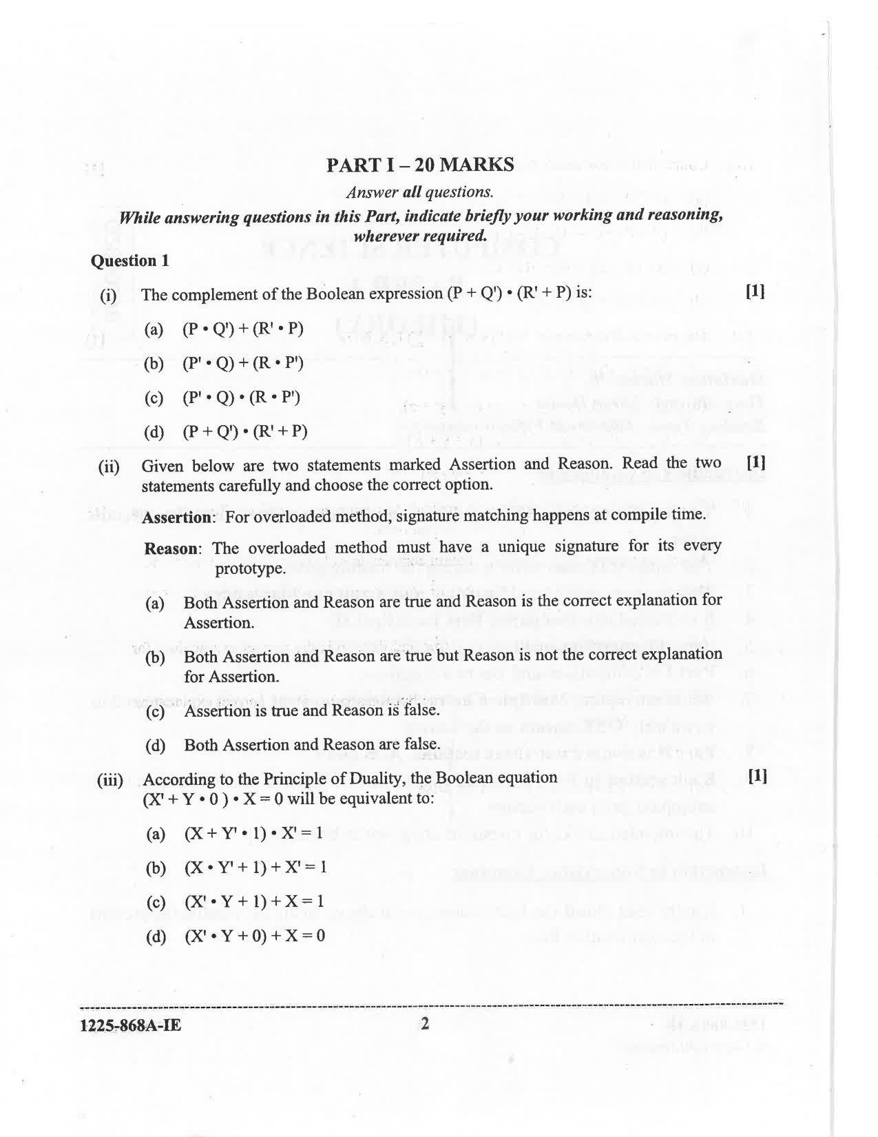 ISC 2025 Computer Science Improvement Examination Question Paper for Class 12 — page 2