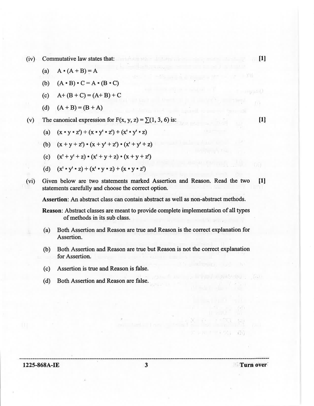 ISC 2025 Computer Science Improvement Examination Question Paper for Class 12 — page 3