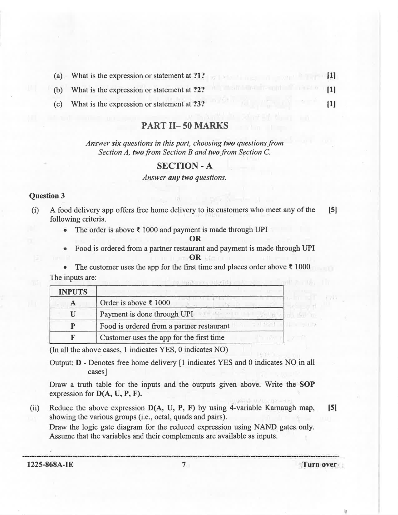 ISC 2025 Computer Science Improvement Examination Question Paper for Class 12 — page 7