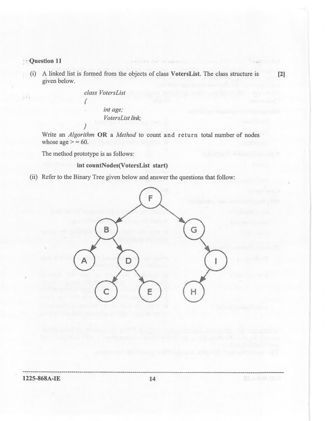 ISC 2025 Computer Science Improvement Examination Question Paper for Class 12 — page 14