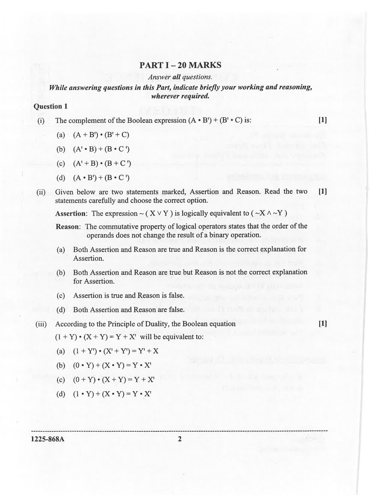 ISC 2025 Computer Science Question Paper for Class 12 — page 2