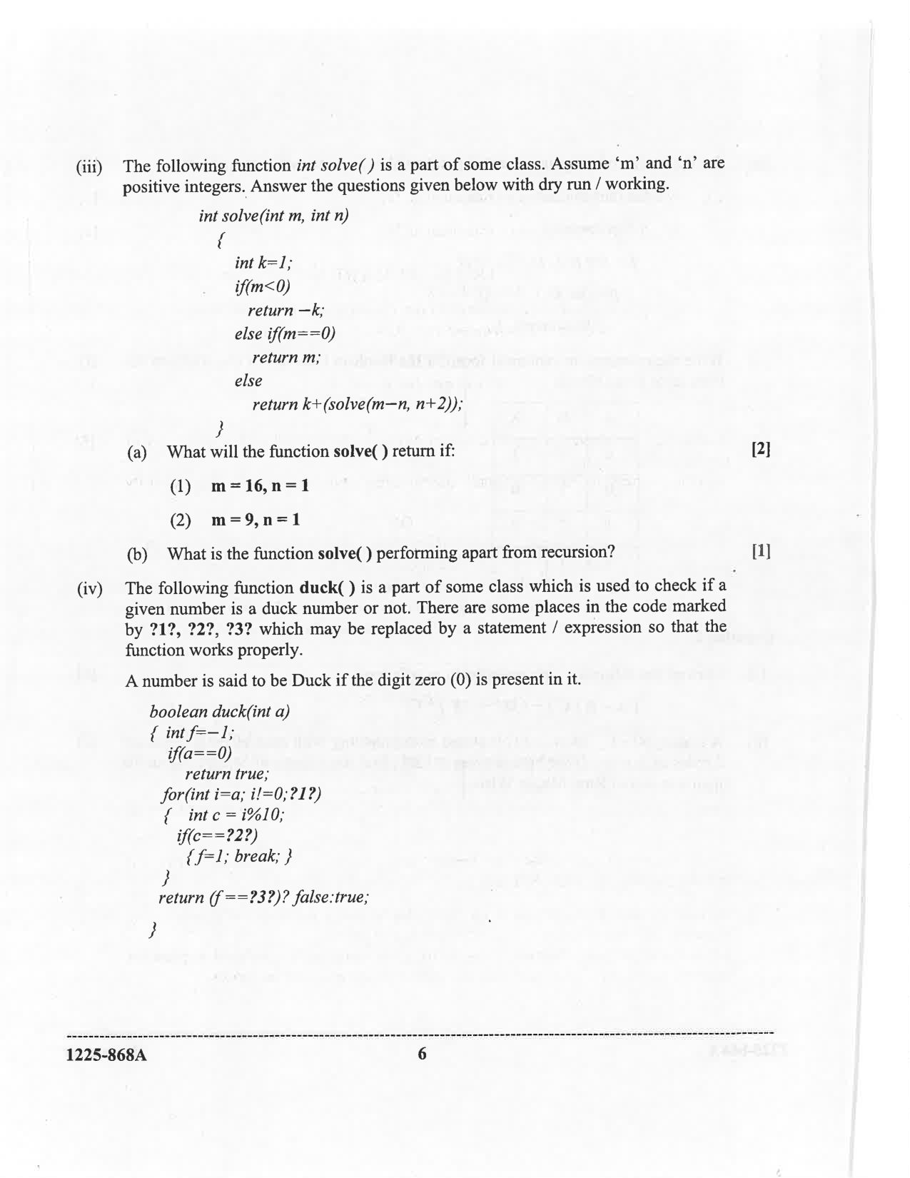 ISC 2025 Computer Science Question Paper for Class 12 — page 6