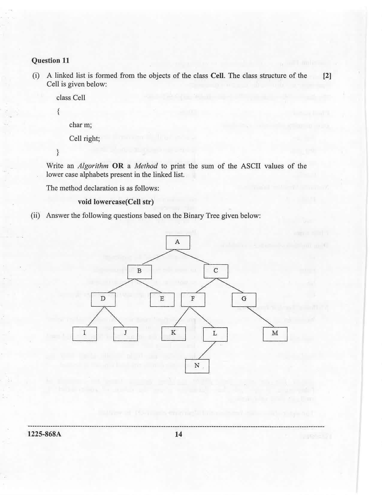 ISC 2025 Computer Science Question Paper for Class 12 — page 14