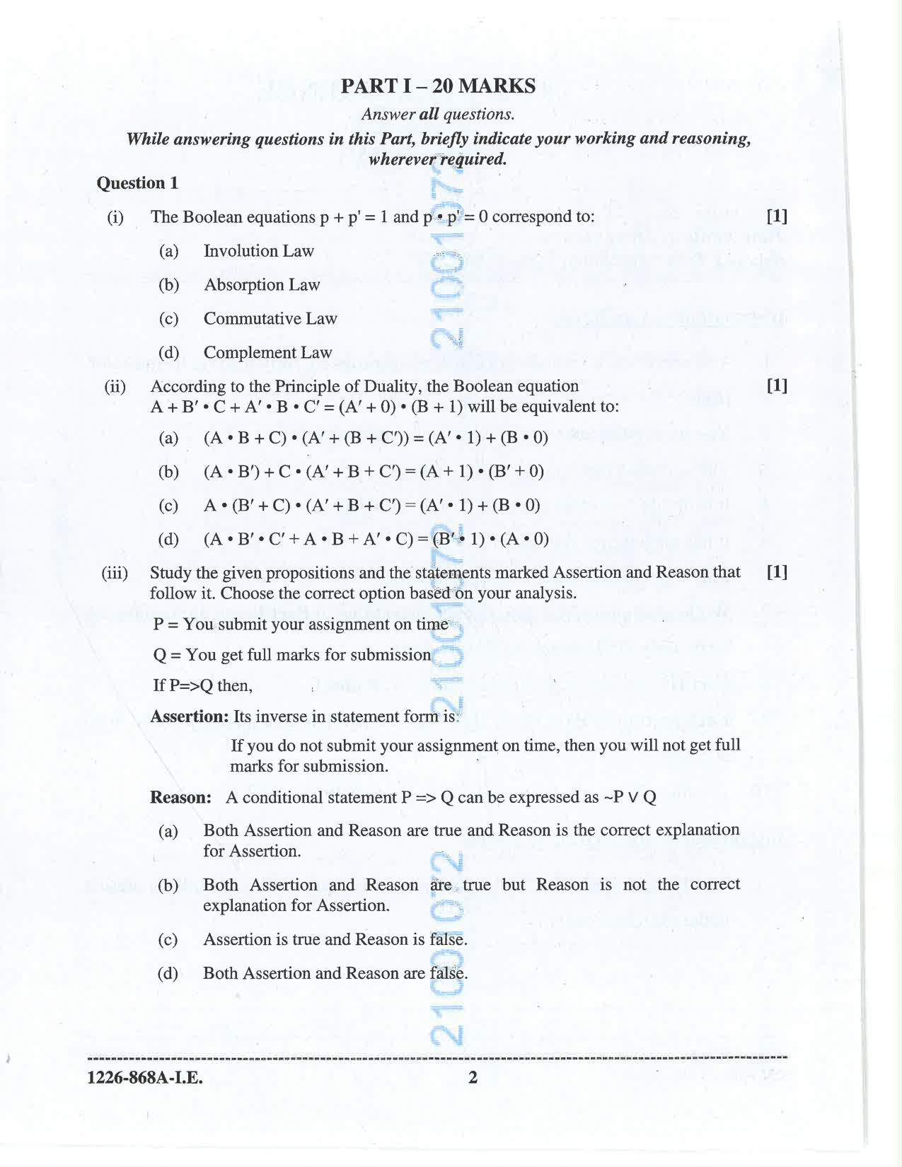 ISC 2026 Computer Science Improvement Examination Question Paper for Class 12 — page 2