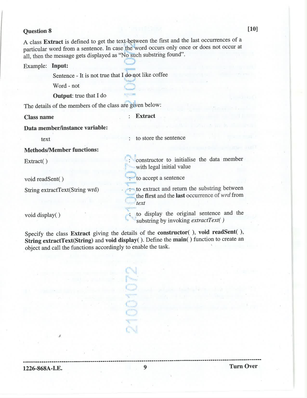 ISC 2026 Computer Science Improvement Examination Question Paper for Class 12 — page 9