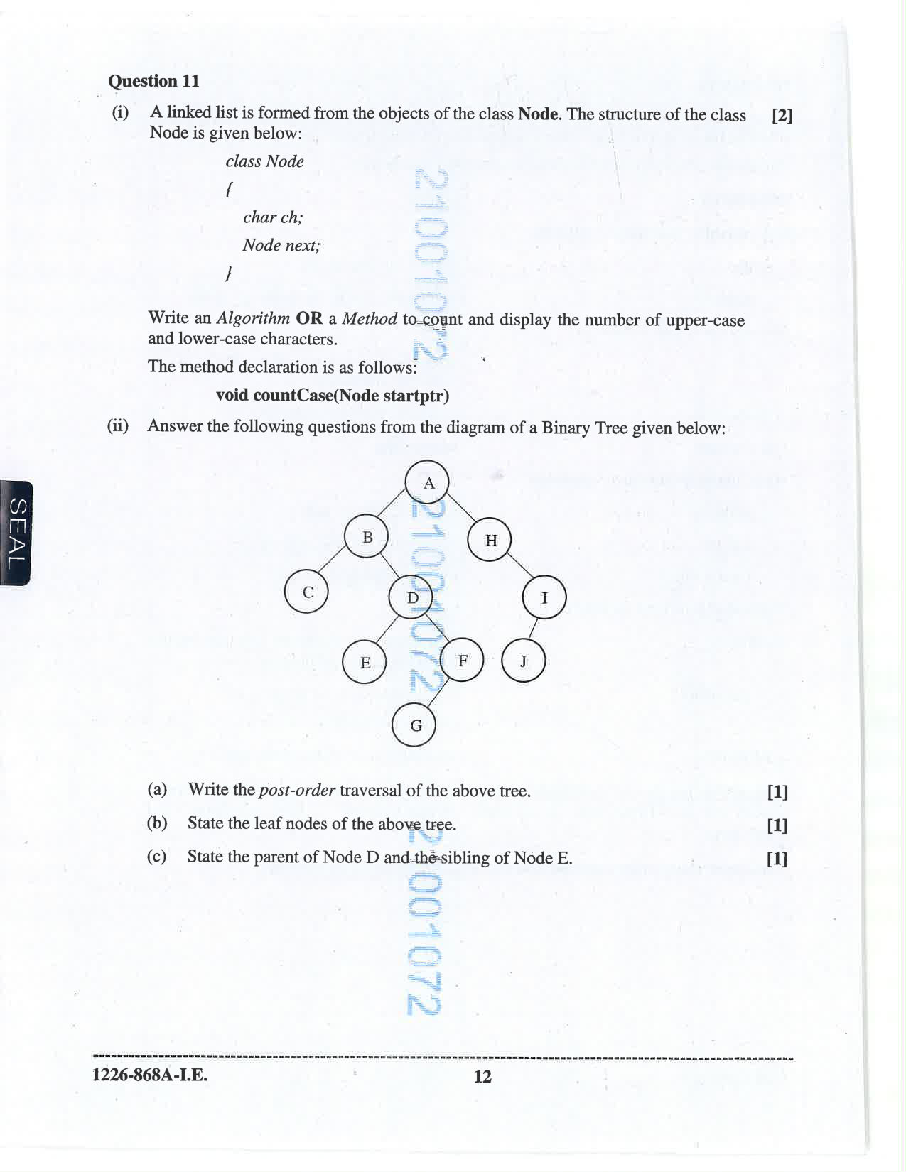 ISC 2026 Computer Science Improvement Examination Question Paper for Class 12 — page 12