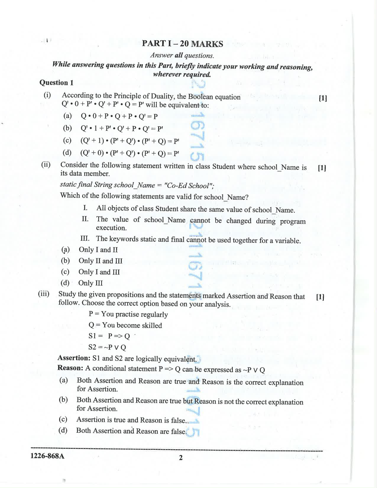 ISC 2026 Computer Science Question Paper for Class 12 — page 2