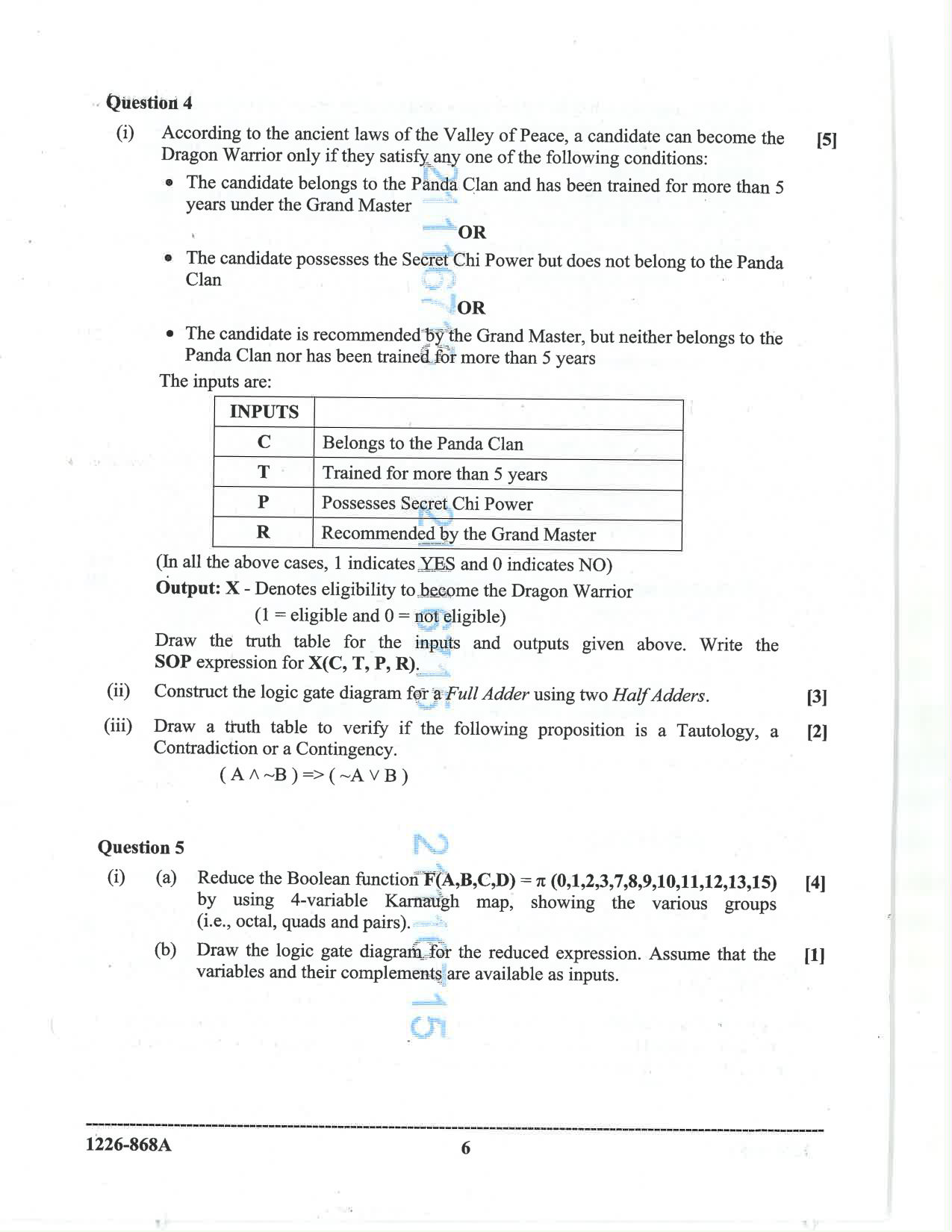ISC 2026 Computer Science Question Paper for Class 12 — page 6