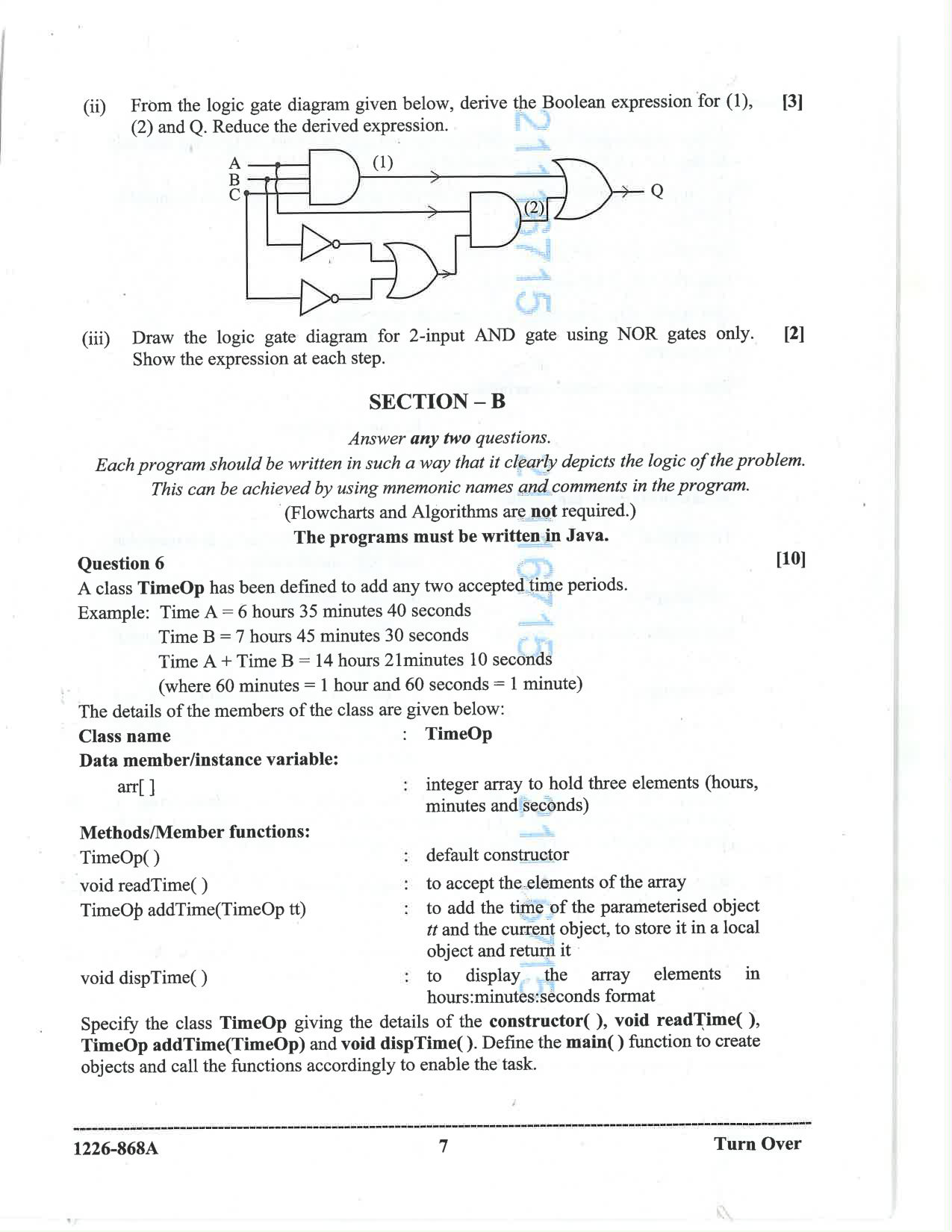 ISC 2026 Computer Science Question Paper for Class 12 — page 7