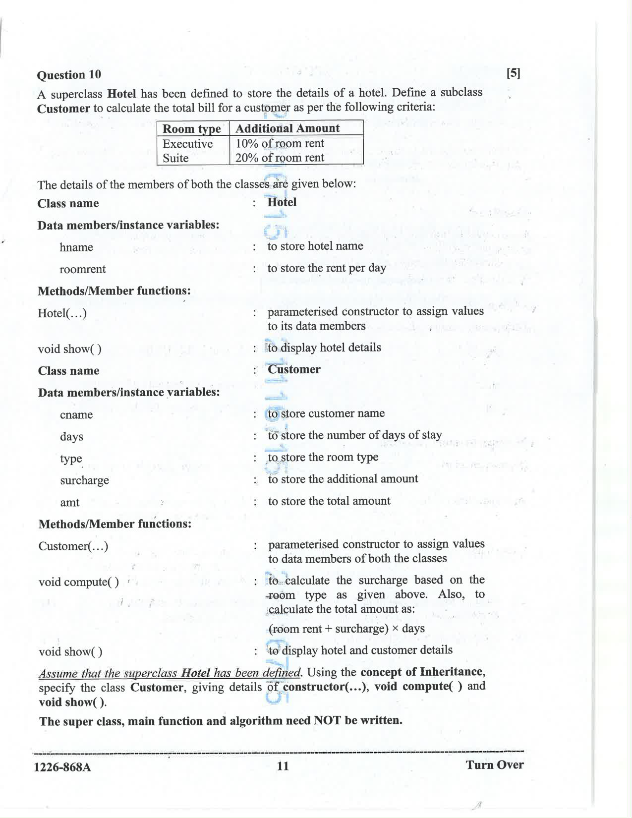 ISC 2026 Computer Science Question Paper for Class 12 — page 11