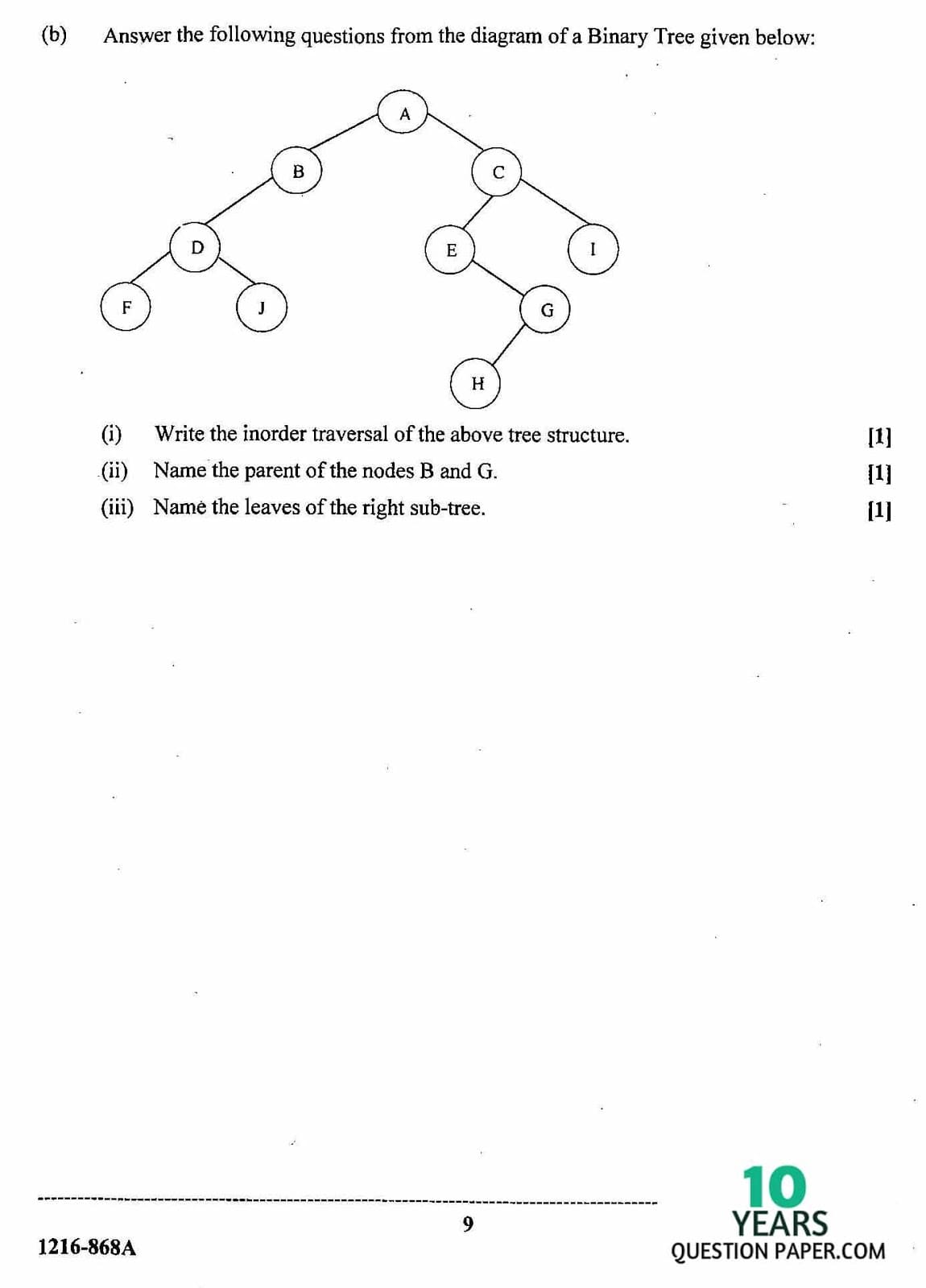 ISC Class 12 Computer Science 2016 Question Paper