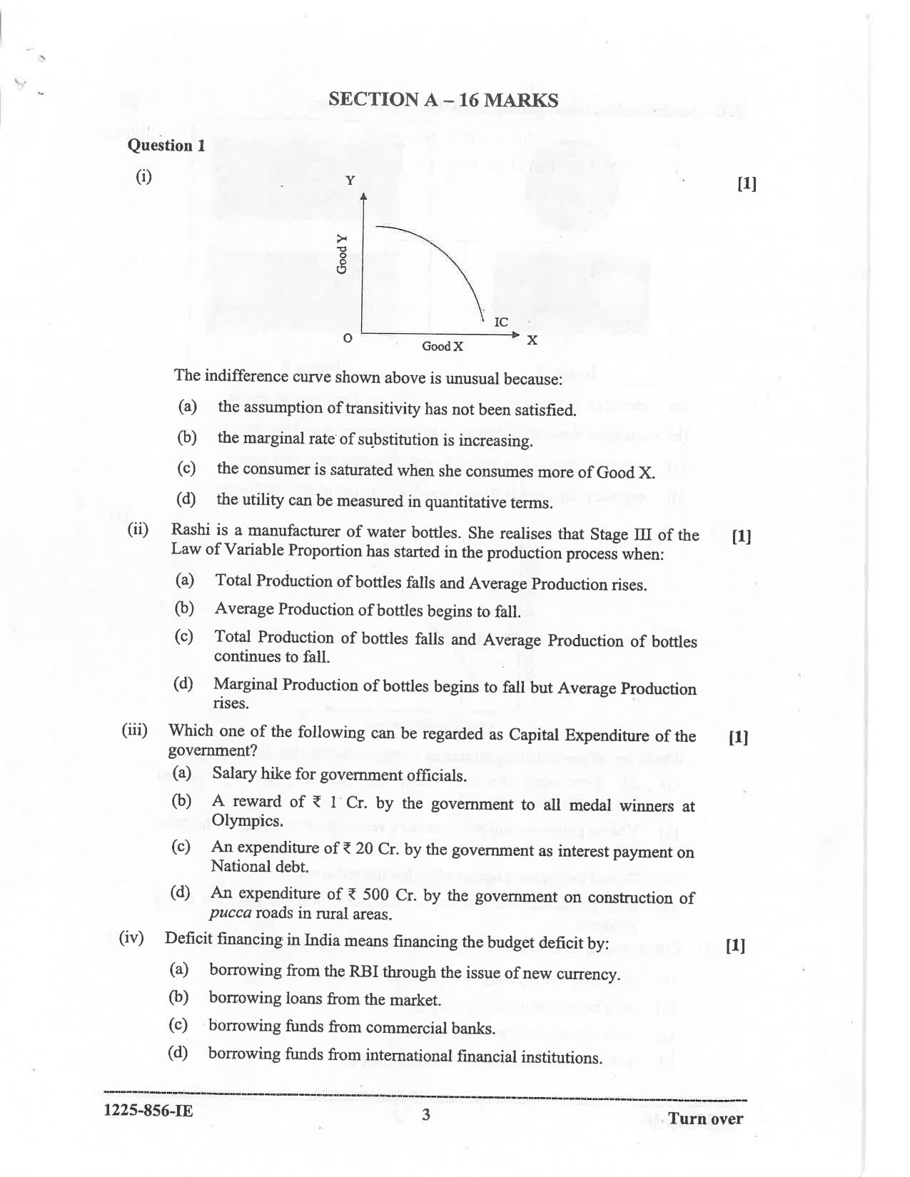ISC 2025 Economics Improvement Examination Question Paper for Class 12 — page 3