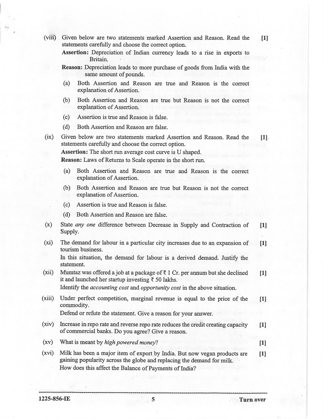 ISC 2025 Economics Improvement Examination Question Paper for Class 12 — page 5