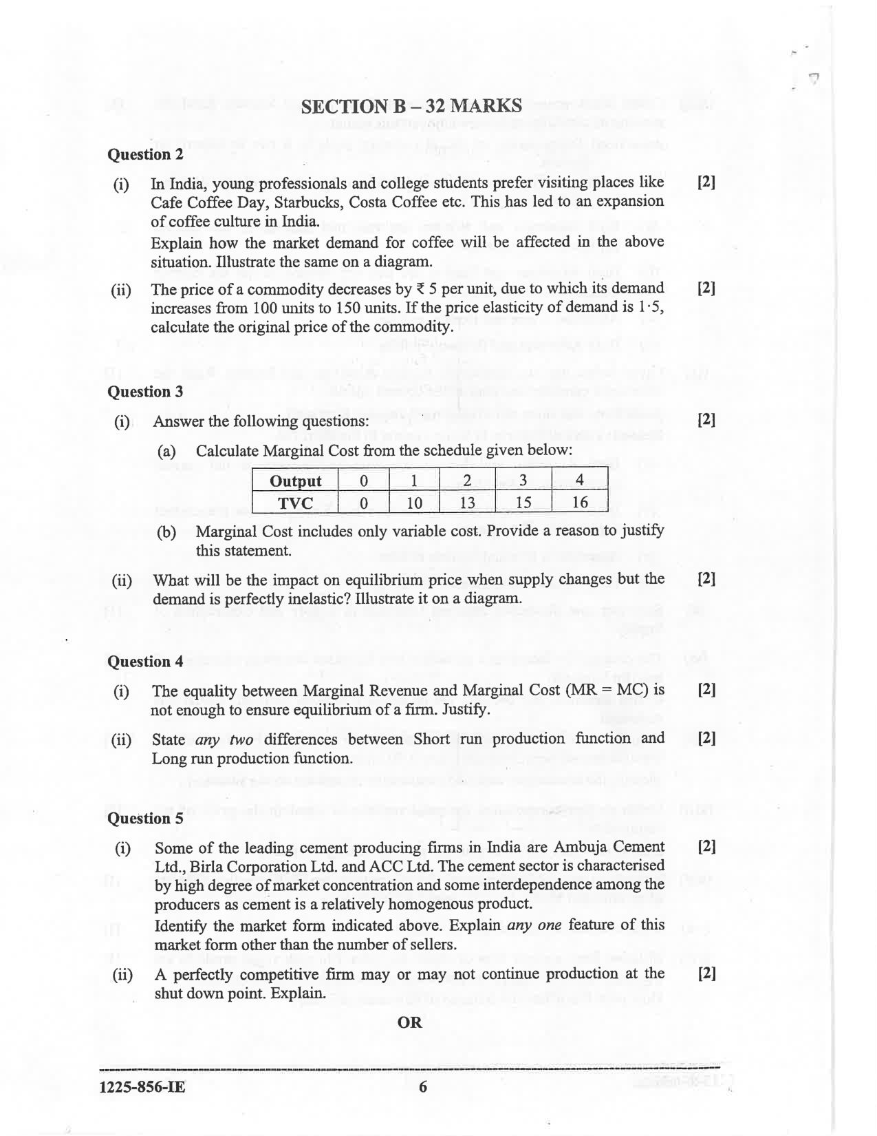 ISC 2025 Economics Improvement Examination Question Paper for Class 12 — page 6
