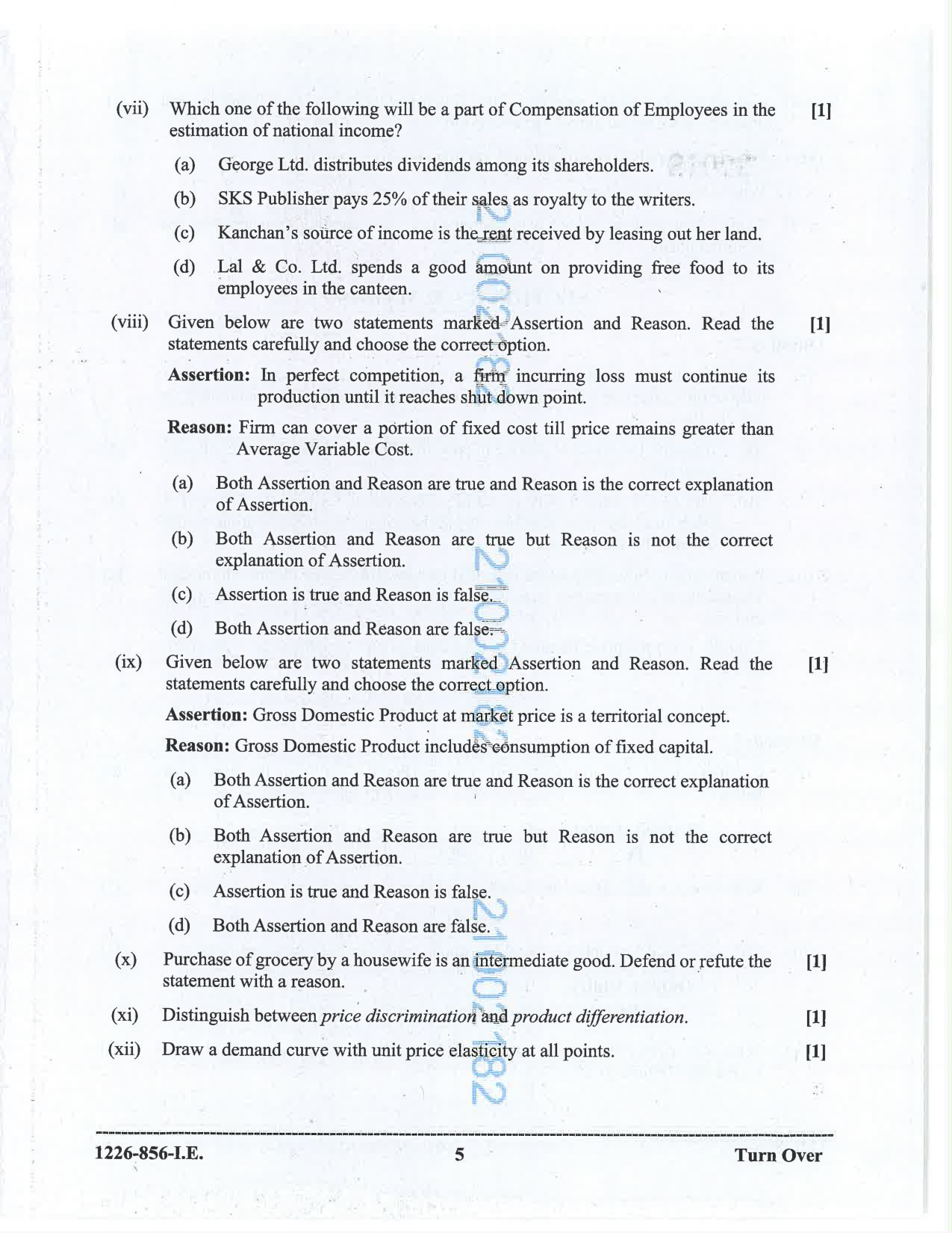 ISC 2026 Economics Improvement Examination Question Paper for Class 12 — page 5
