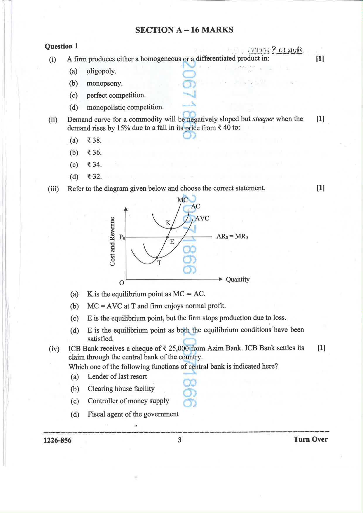 ISC 2026 Economics Question Paper for Class 12 — page 3
