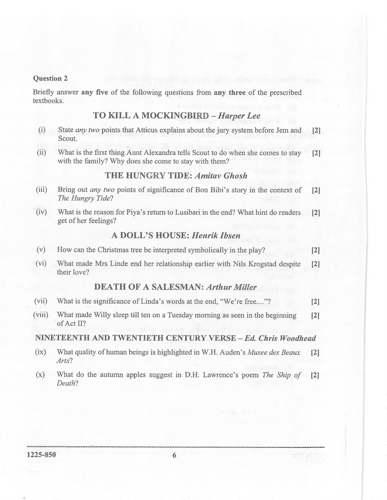 ISC 2025 Elective English Question Paper for Class 12 — page 6