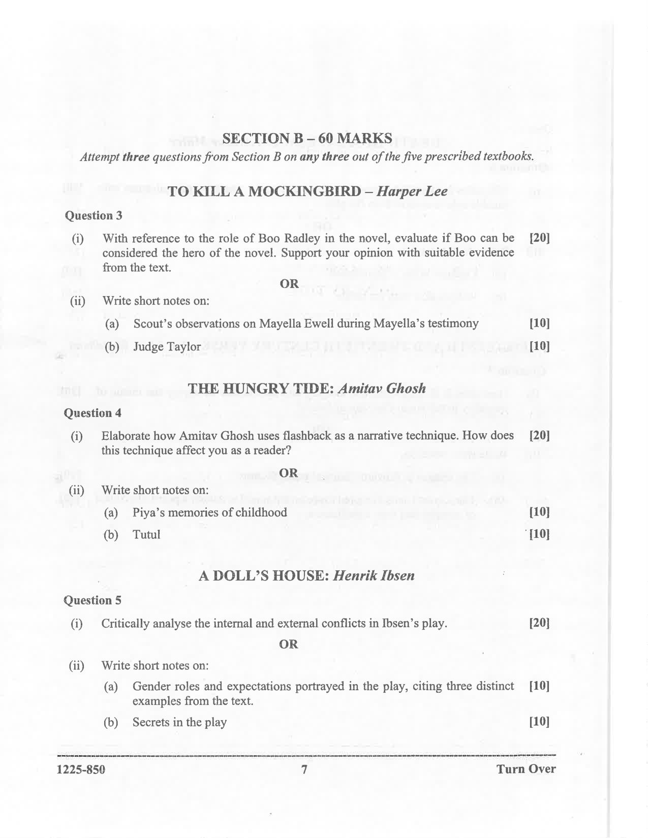 ISC 2025 Elective English Question Paper for Class 12 — page 7