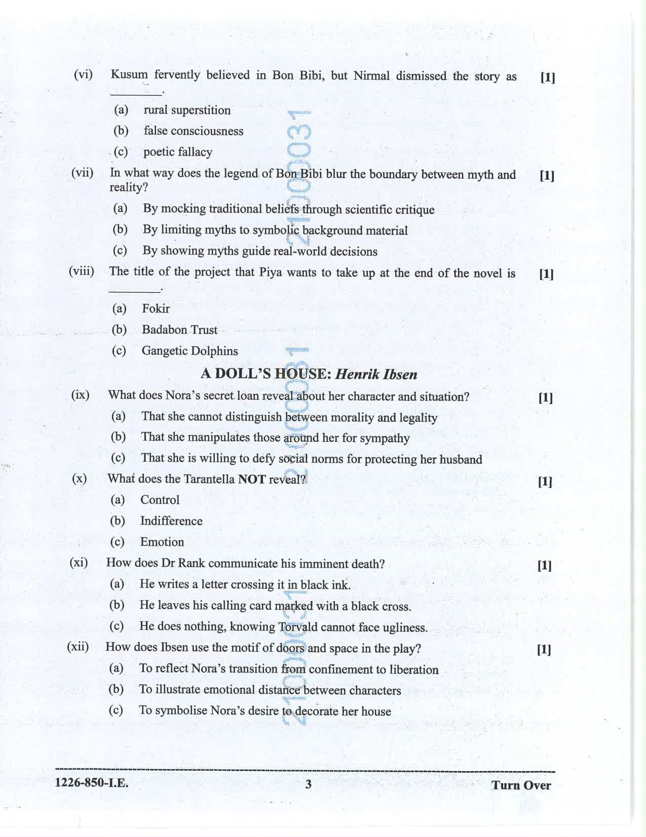 ISC 2026 Elective English Improvement Examination Question Paper for Class 12 — page 3