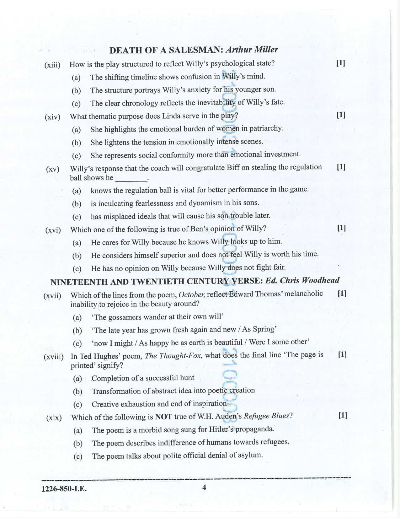 ISC 2026 Elective English Improvement Examination Question Paper for Class 12 — page 4