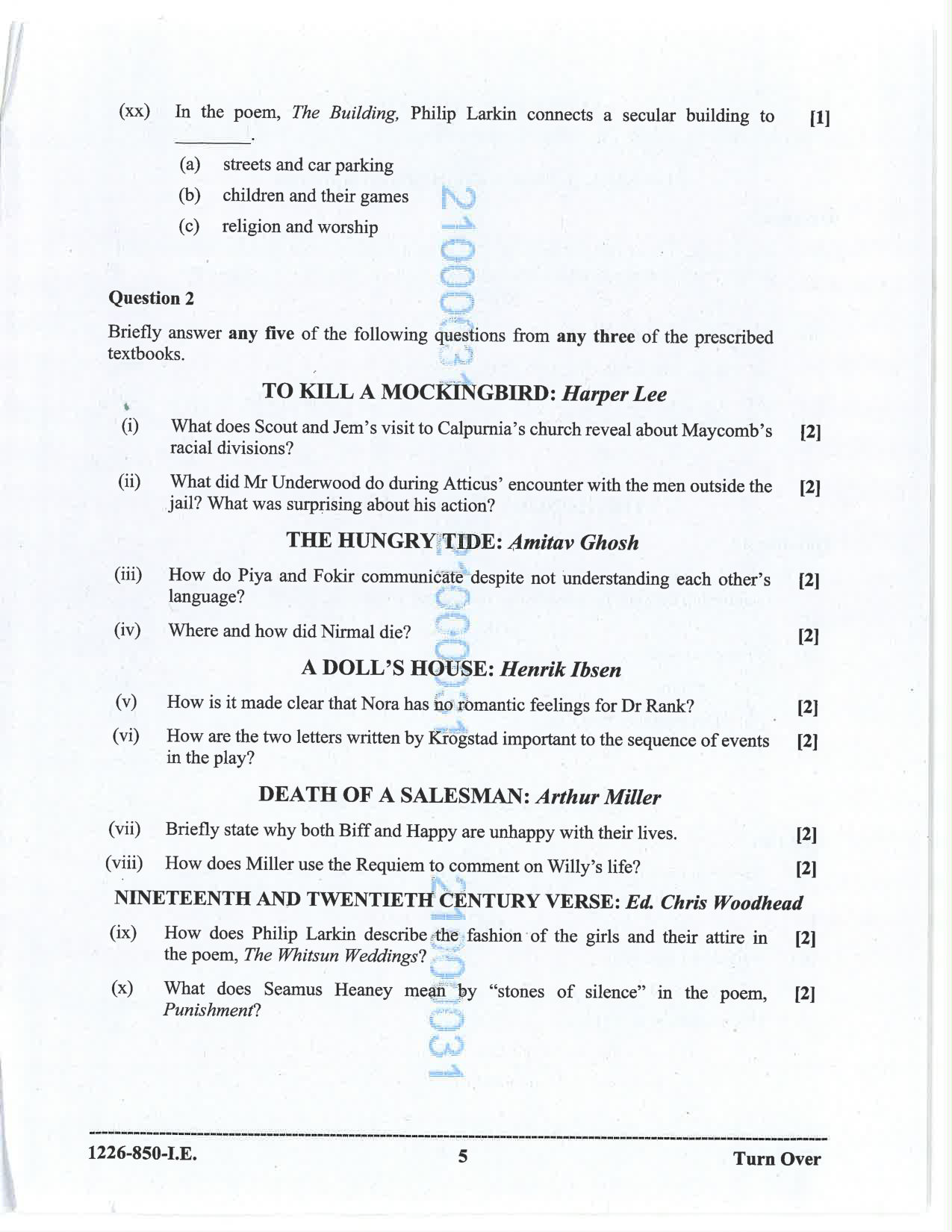 ISC 2026 Elective English Improvement Examination Question Paper for Class 12 — page 5