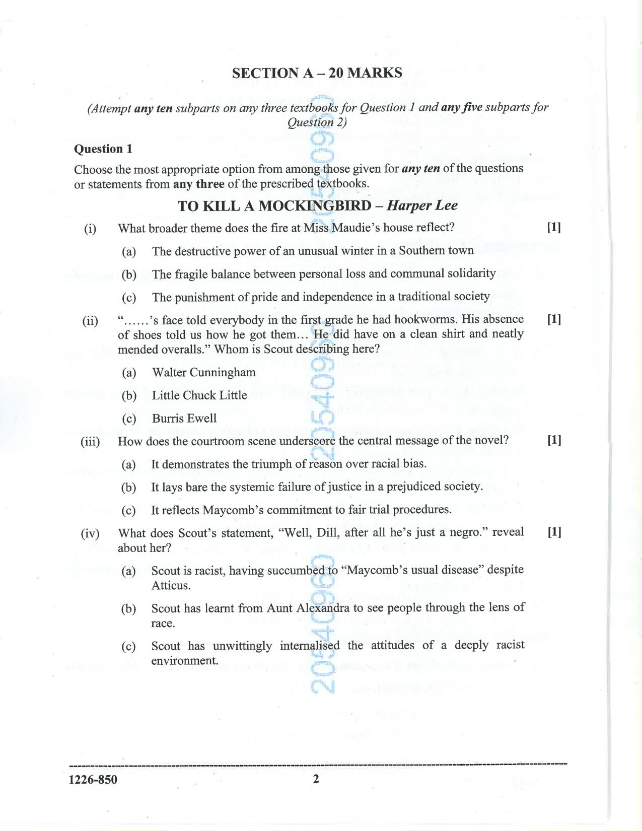 ISC 2026 Elective English Question Paper for Class 12 — page 2