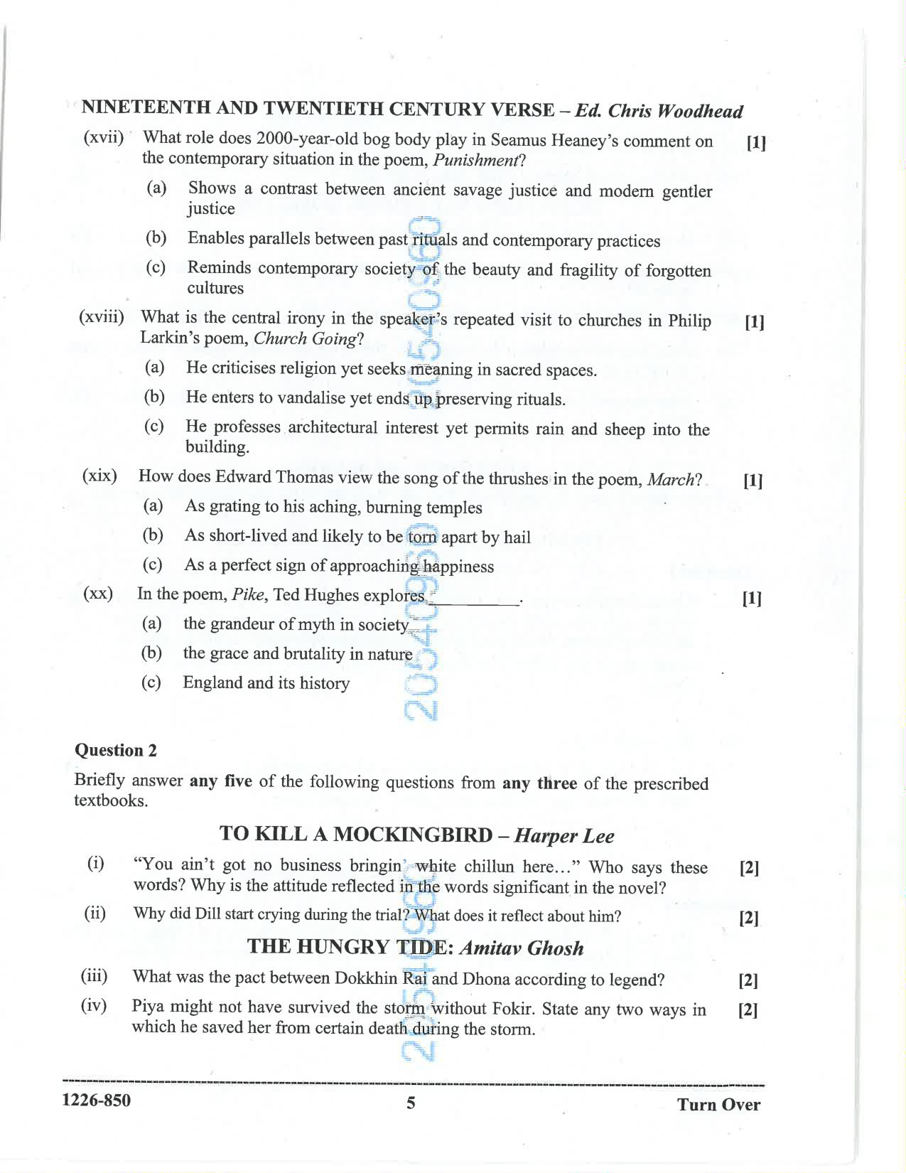 ISC 2026 Elective English Question Paper for Class 12 — page 5