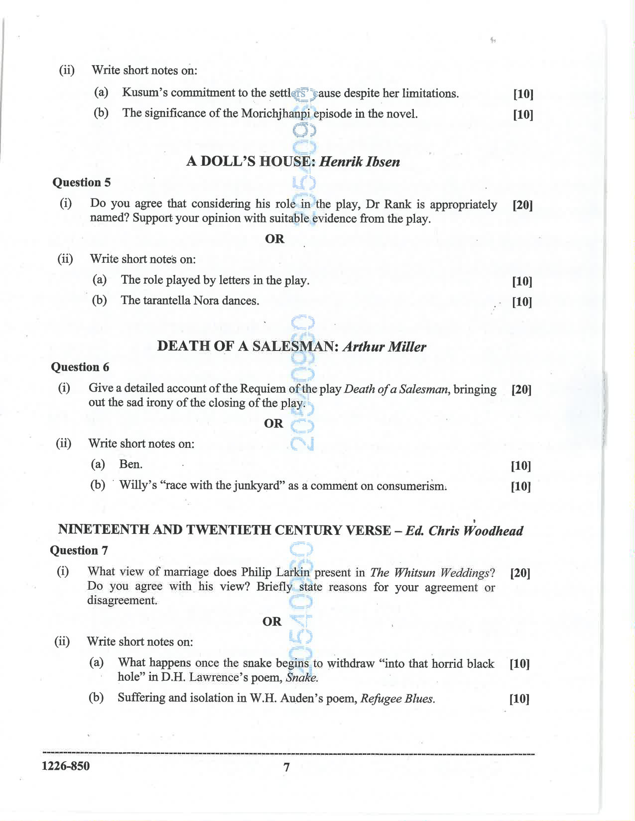 ISC 2026 Elective English Question Paper for Class 12 — page 7