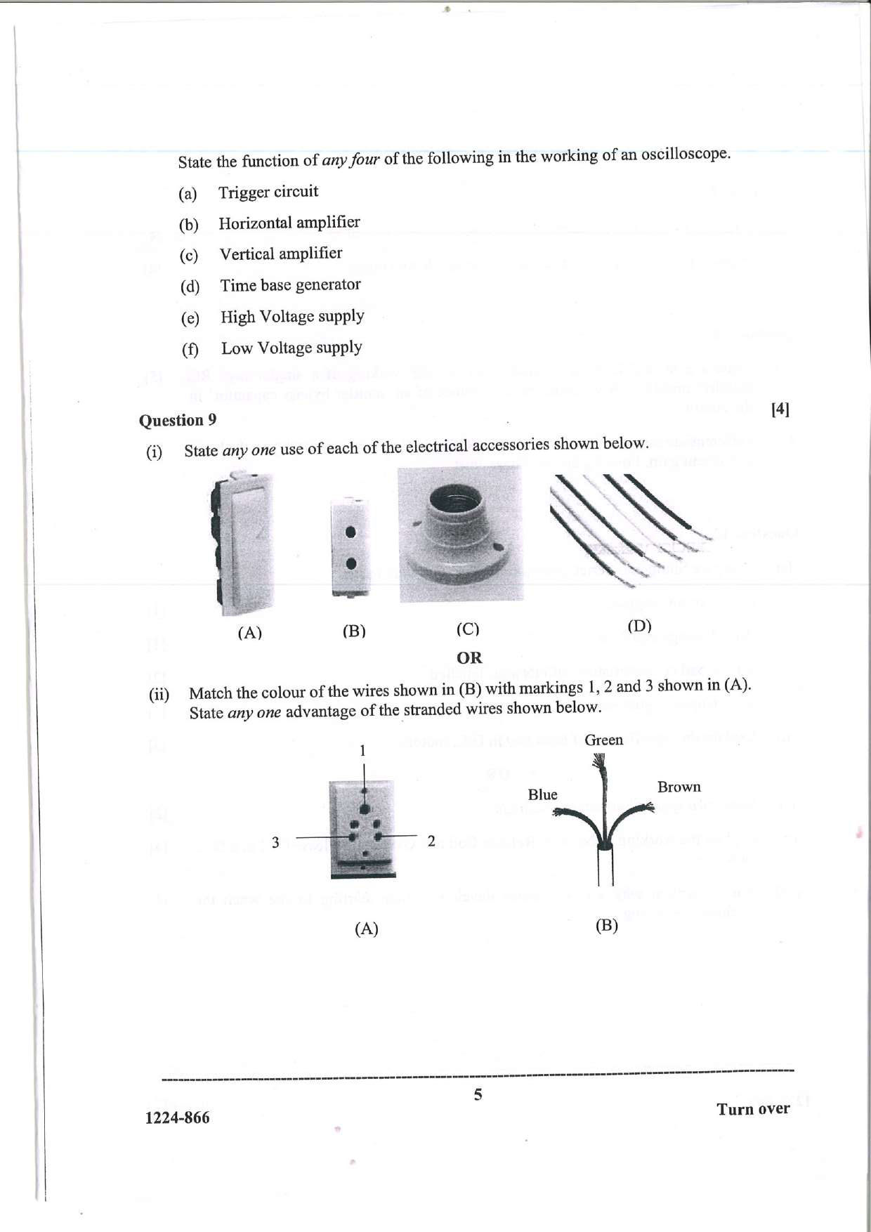 ISC 2024 Electricity and Electronics Question Paper for Class 12 — page 5