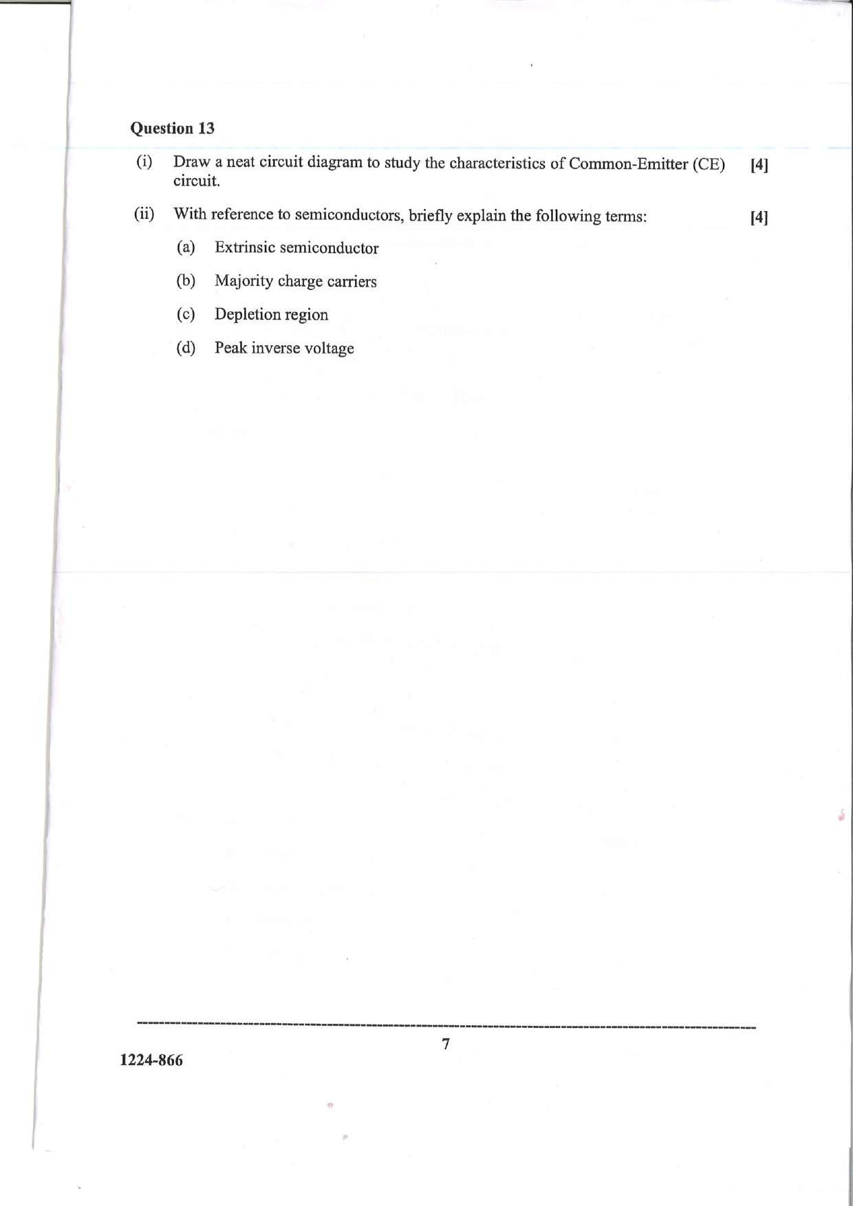 ISC 2024 Electricity and Electronics Question Paper for Class 12 — page 7