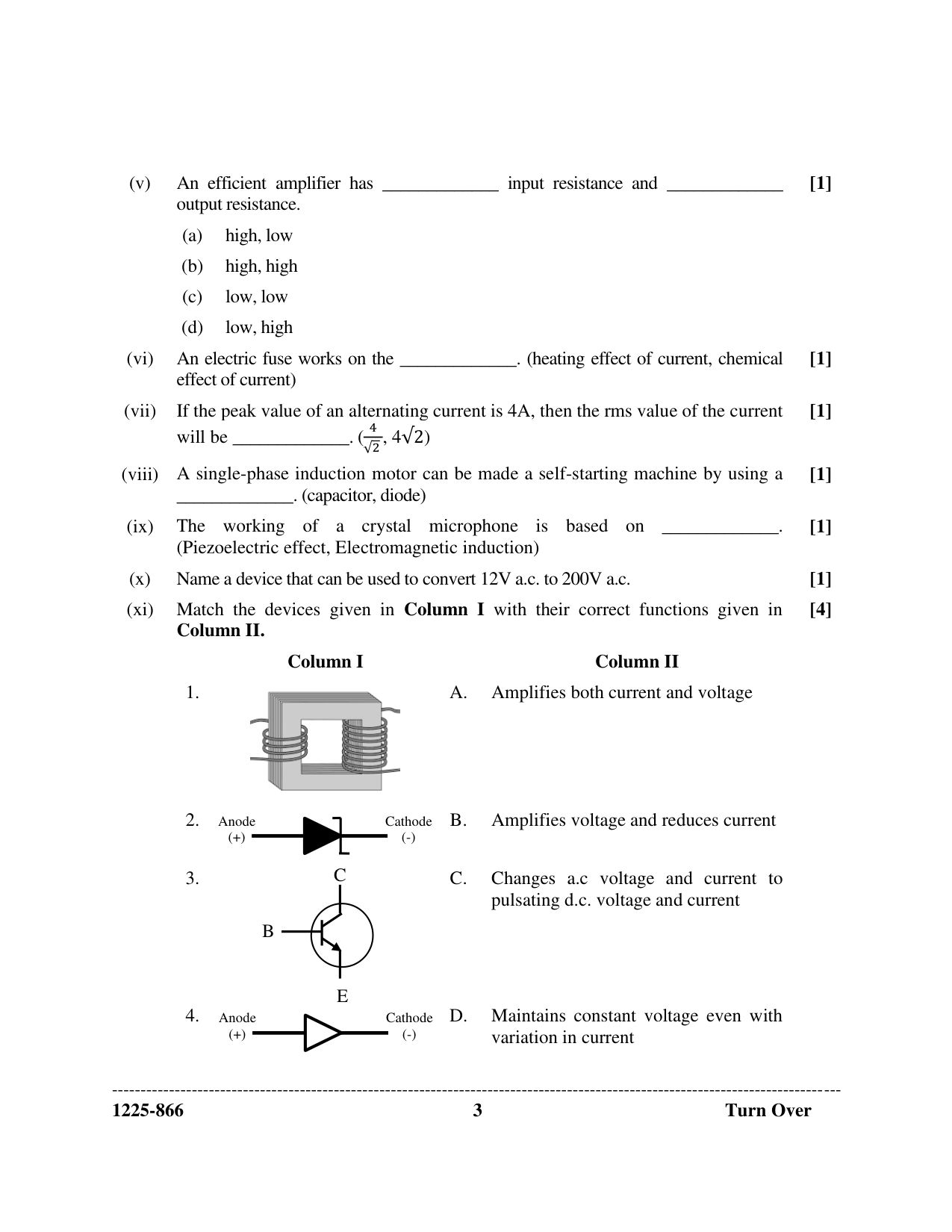 ISC 2025 Electricity and Electronics Question Paper for Class 12 — page 3