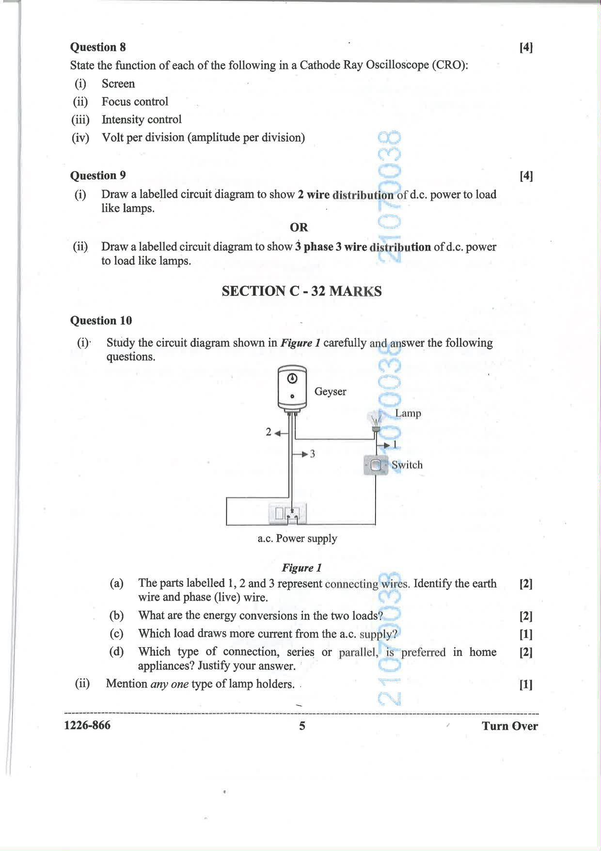ISC 2026 Electricity and Electronics Question Paper for Class 12 — page 5
