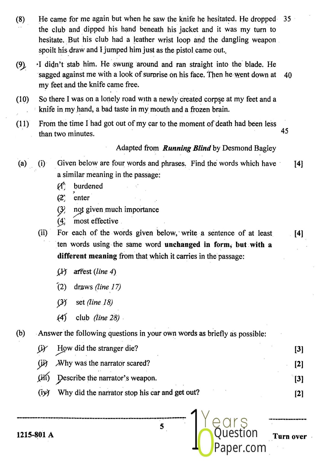 ISC Class 12 English Language 2015 Question Paper