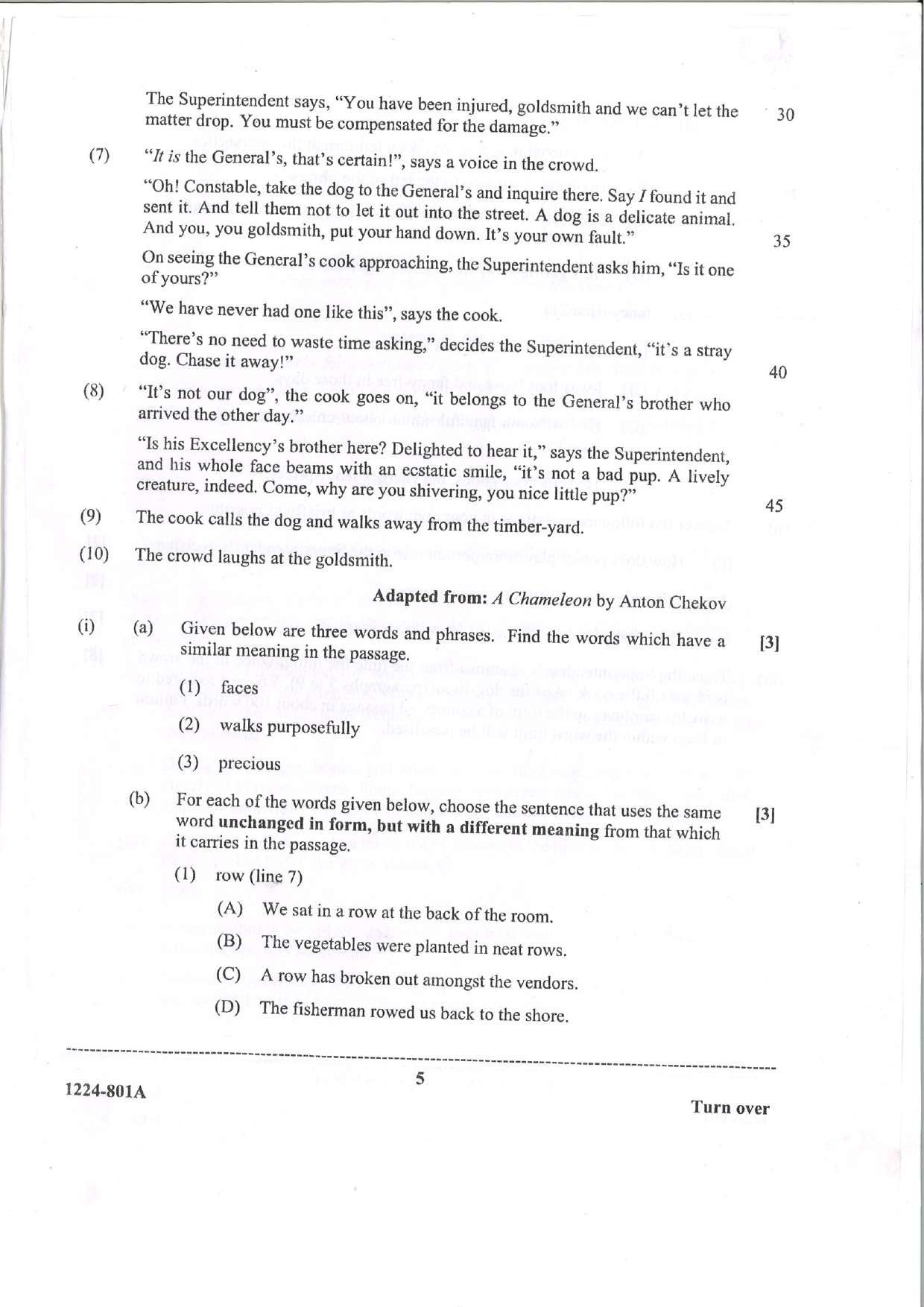 ISC 2024 English Language Question Paper for Class 12 — page 5