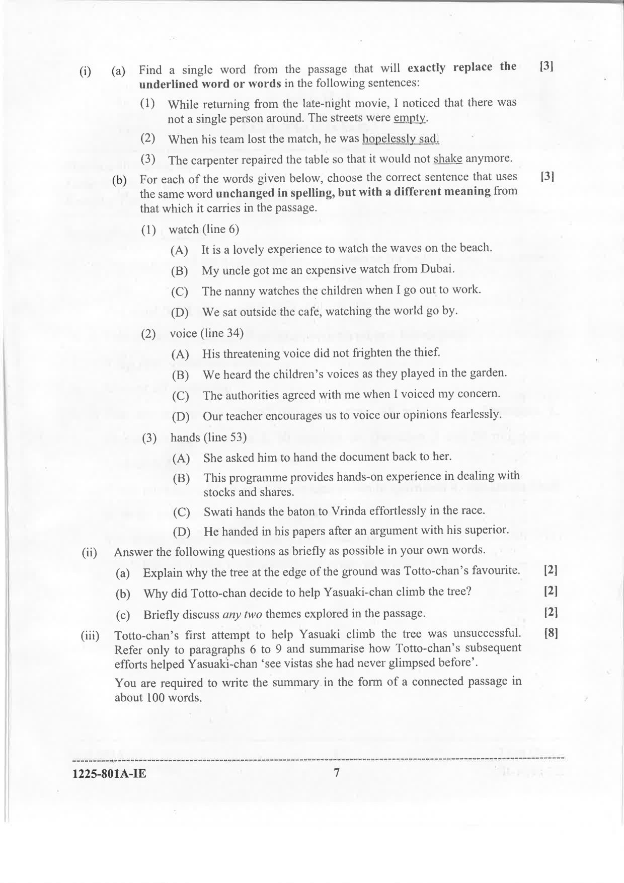 ISC 2025 English Language Improvement Examination Question Paper for Class 12 — page 7