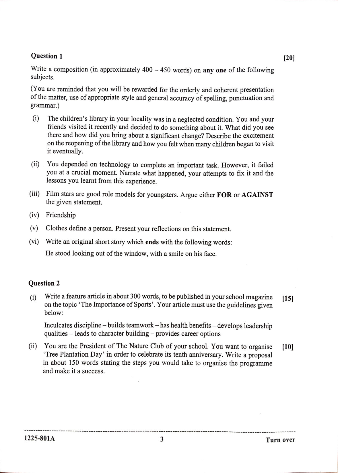 ISC 2025 English Language Question Paper for Class 12 — page 3